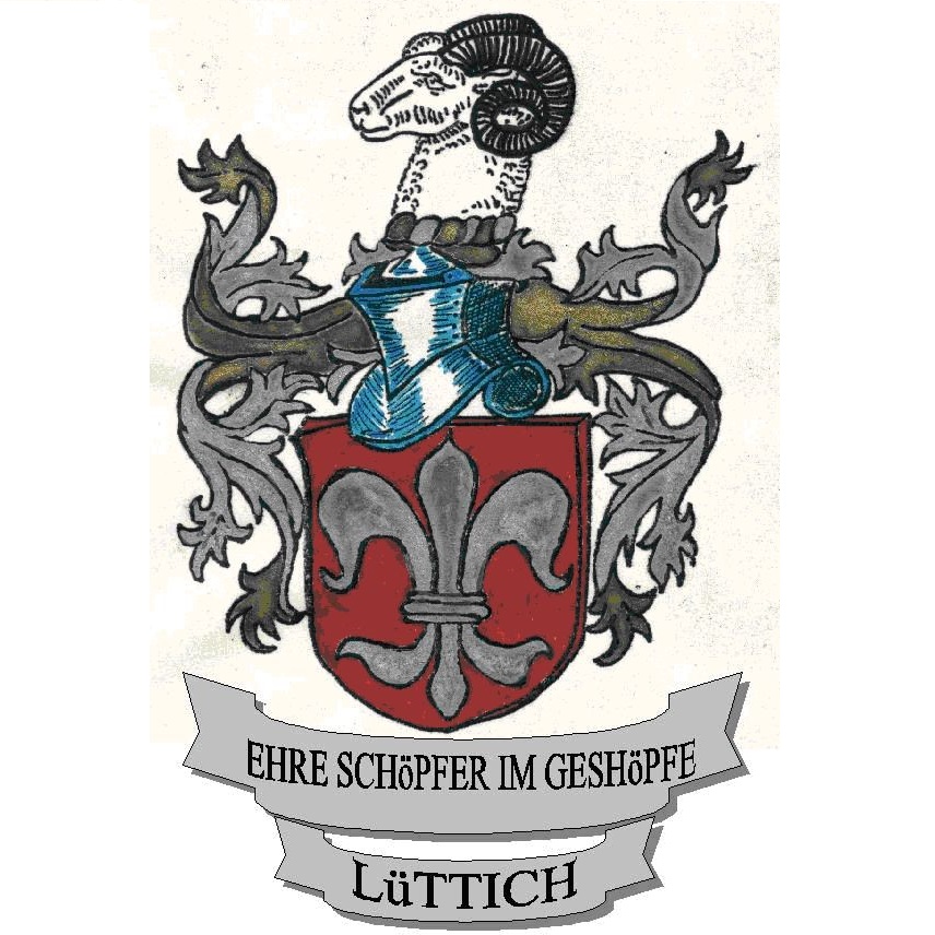 Luttich family crest with its banners